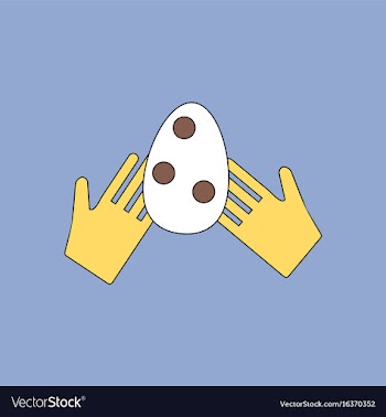 Flat icon design collection egg in hands vector image
