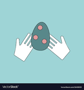 Flat icon design collection egg in hands vector image