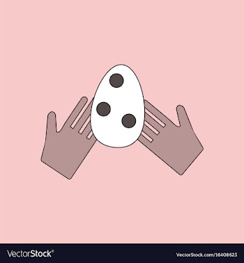 Flat icon design collection egg in hands vector image