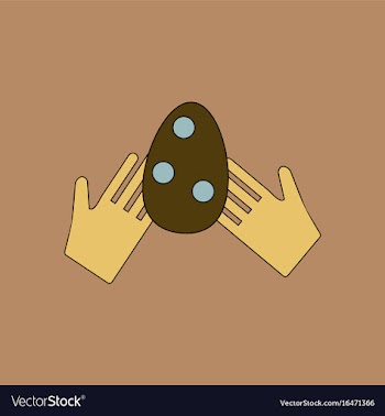 Flat icon design collection egg in hands vector image