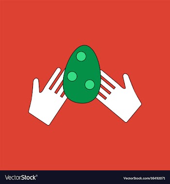Flat icon design collection egg in hands vector image