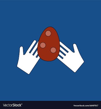 Flat icon design collection egg in hands vector image