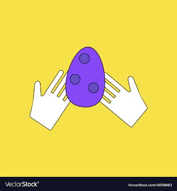 Flat icon design collection egg in hands vector image
