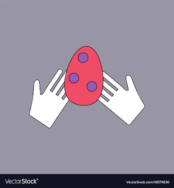 Flat icon design collection egg in hands vector image