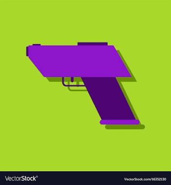 Flat icon design collection electric gun in vector image