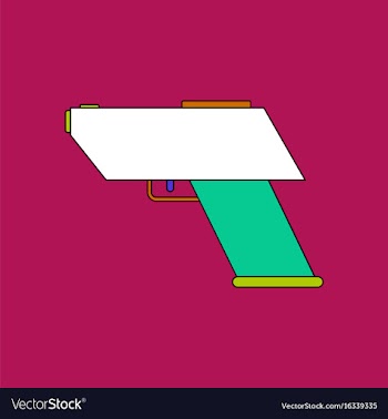 Flat icon design collection electric gun vector image