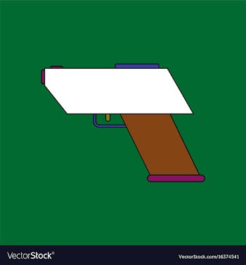 Flat icon design collection electric gun vector image