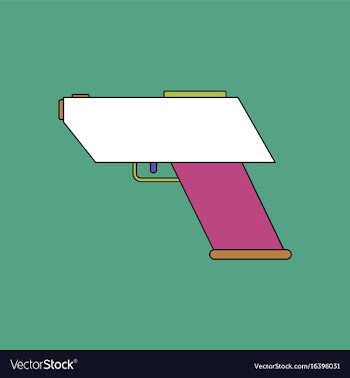 Flat icon design collection electric gun vector image