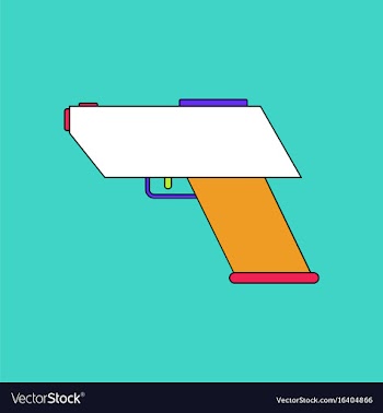 Flat icon design collection electric gun vector image
