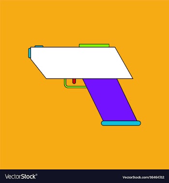 Flat icon design collection electric gun vector image