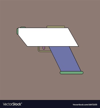 Flat icon design collection electric gun vector image