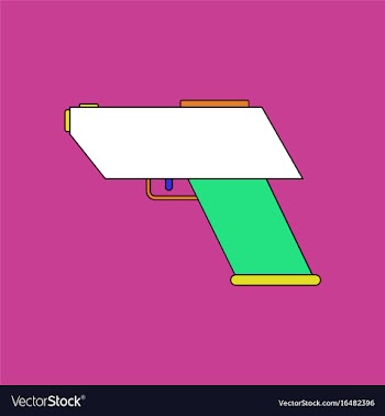 Flat icon design collection electric gun vector image