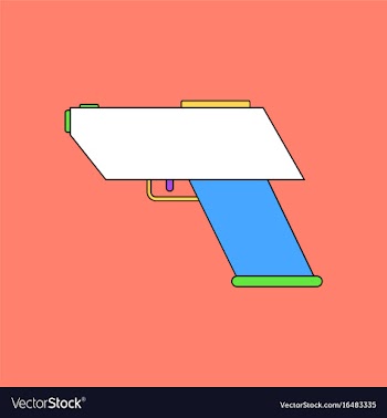 Flat icon design collection electric gun vector image