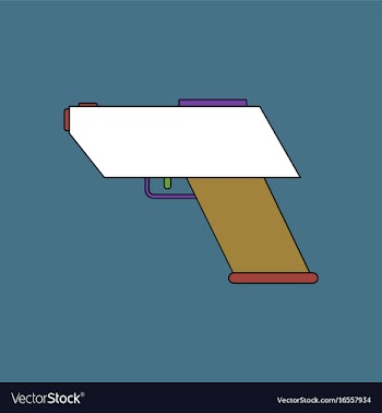 Flat icon design collection electric gun vector image