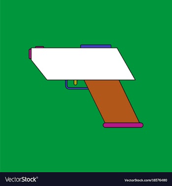Flat icon design collection electric gun vector image