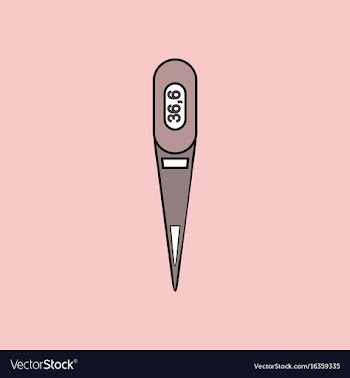 Flat icon design collection electronic thermometer vector image