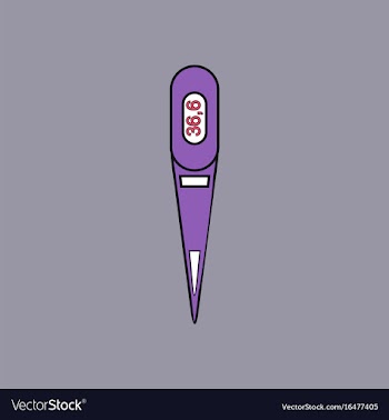 Flat icon design collection electronic thermometer vector image
