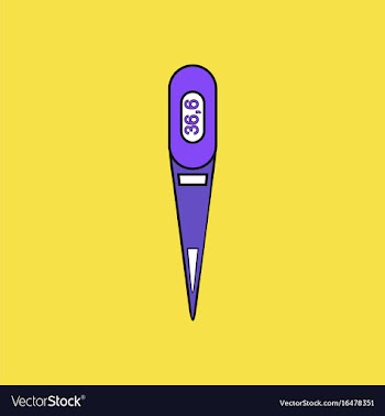 Flat icon design collection electronic thermometer vector image