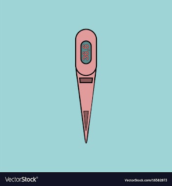 Flat icon design collection electronic thermometer vector image