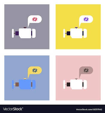 Flat icon design collection engine and broken gear vector image