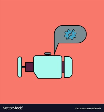 Flat icon design collection engine and broken gear vector image