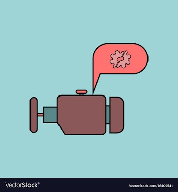 Flat icon design collection engine and broken gear vector image