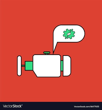 Flat icon design collection engine and broken gear vector image
