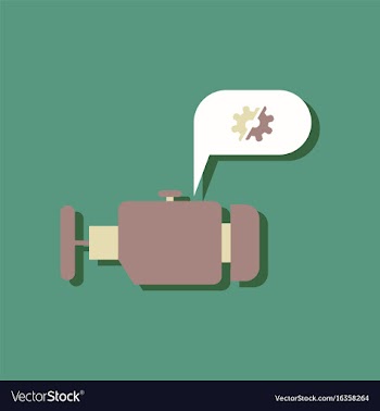 Flat icon design collection engine and broken vector image