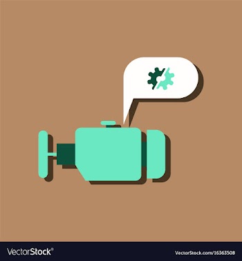 Flat icon design collection engine and broken vector image