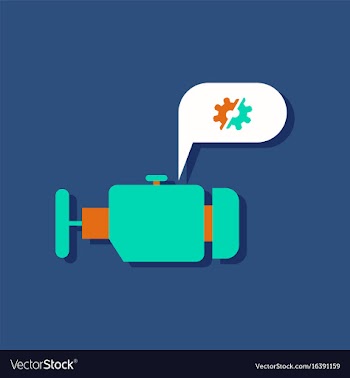 Flat icon design collection engine and broken vector image