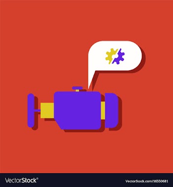 Flat icon design collection engine and broken vector image