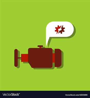 Flat icon design collection engine and broken vector image