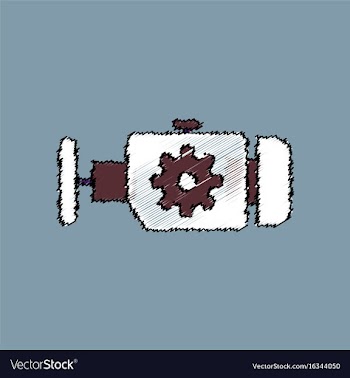 Flat icon design collection engine and gear in vector image