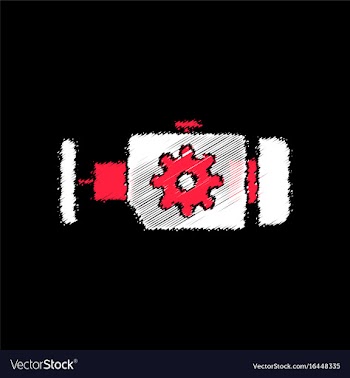 Flat icon design collection engine and gear in vector image