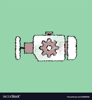 Flat icon design collection engine and gear in vector image