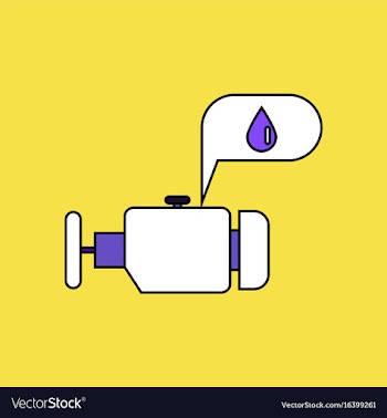 Flat icon design collection engine and oil vector image