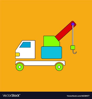 Flat icon design collection evacuator silhouette vector image