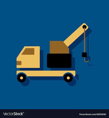Flat icon design collection evacuator silhouette vector image