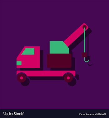 Flat icon design collection evacuator silhouette vector image