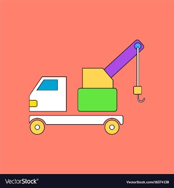 Flat icon design collection evacuator silhouette vector image