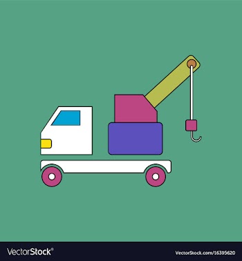 Flat icon design collection evacuator silhouette vector image