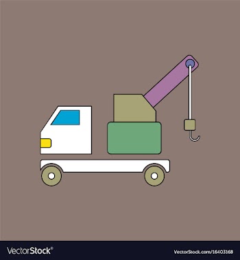 Flat icon design collection evacuator silhouette vector image