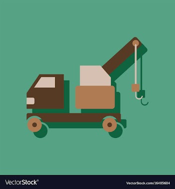 Flat icon design collection evacuator silhouette vector image