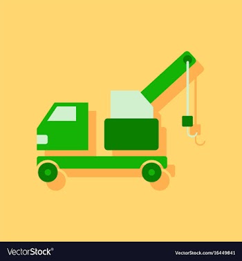 Flat icon design collection evacuator silhouette vector image