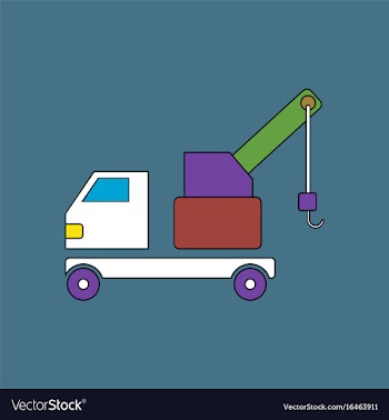 Flat icon design collection evacuator silhouette vector image