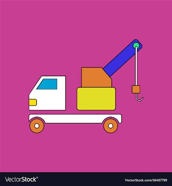 Flat icon design collection evacuator silhouette vector image