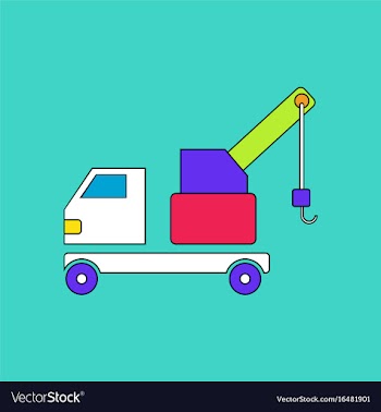 Flat icon design collection evacuator silhouette vector image