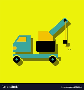 Flat icon design collection evacuator silhouette vector image