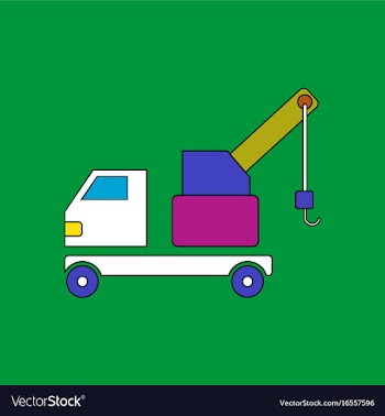 Flat icon design collection evacuator silhouette vector image