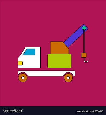 Flat icon design collection evacuator silhouette vector image